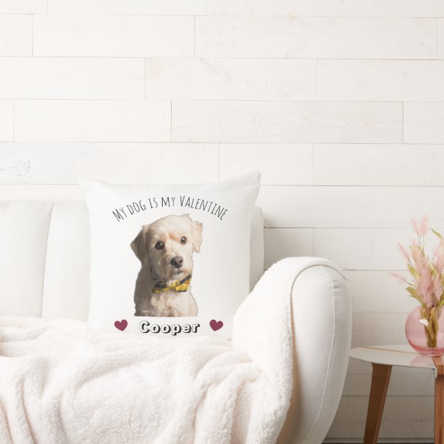 My Dog Is My Valentine – Personalized Pet  Kussen (Bank)