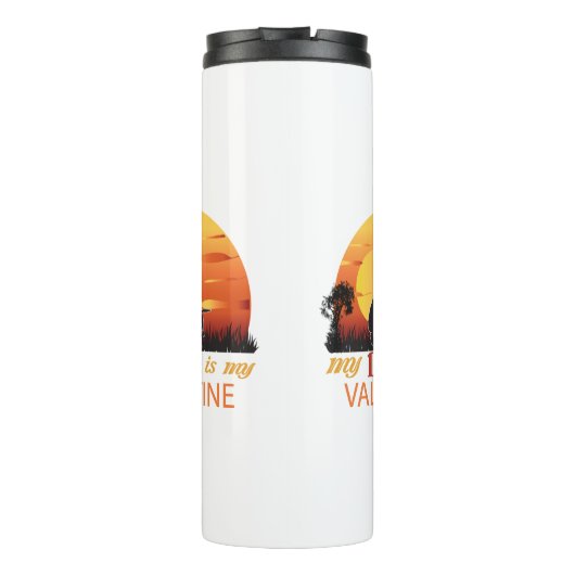 My Dog Is My Valentine Thermosbeker (Achterkant)