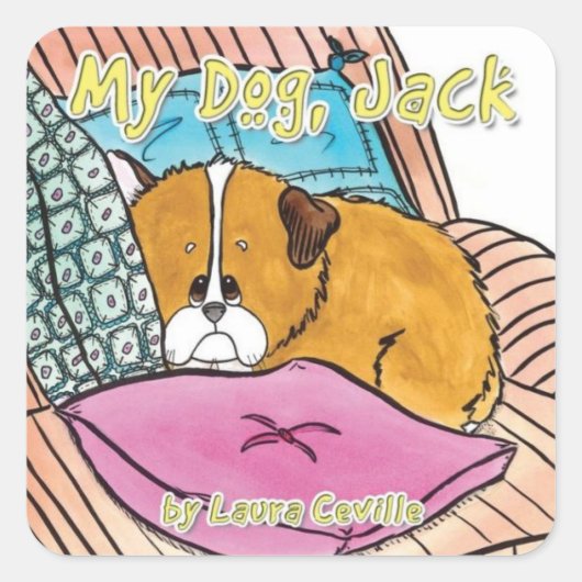 My Dog Jack Sticker van Laura Ceville (Voorkant)