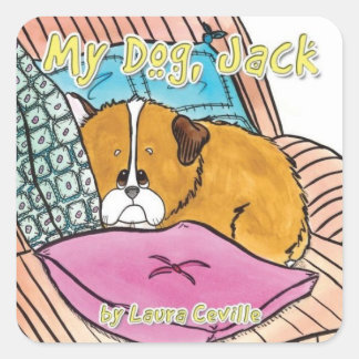 My Dog Jack Sticker van Laura Ceville