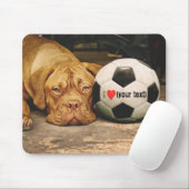 My dog loves soccer and I love my dog Muismat (Met muis)