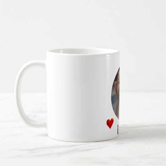 My Dog Personalized Photo & Name Mug with Hearts Koffiemok (Links)