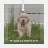 My Dog Photo Christmas Glas Ornament (Voorkant)