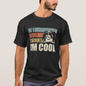 My Dog Thinks I'm Cool Japanese Chin   Retro Dad M T-shirt (Voorkant)