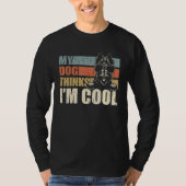 My Dog Thinks I'm Cool Scottish Terrier  Retro Dad T-shirt (Voorkant)