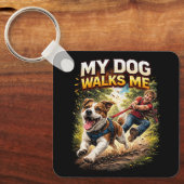 My Dog Walks Me Sleutelhanger (Voorkant)