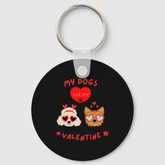 My Dogs Are My Valentine Sleutelhanger (Voorkant)