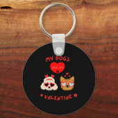 My Dogs Are My Valentine Sleutelhanger (Voorkant)