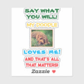 My Doodle Loves Me Personalized Sticker (Vel)
