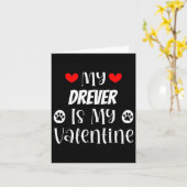 My Drever Is My Valentine Cute Valentines Day Kaart (Gele Bloem)