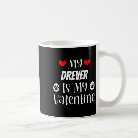My Drever Is My Valentine Cute Valentines Day Koffiemok (Rechts)