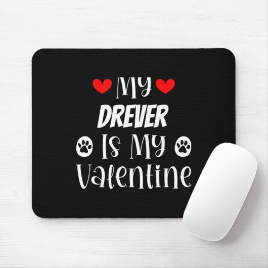 My Drever Is My Valentine Cute Valentines Day Muismat (Met muis)
