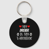 My Drever Is My Valentine Cute Valentines Day Sleutelhanger (Voorkant)