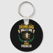 My Drinking Team Has A Skiing Problem Funny Skier  Sleutelhanger (Voorkant)