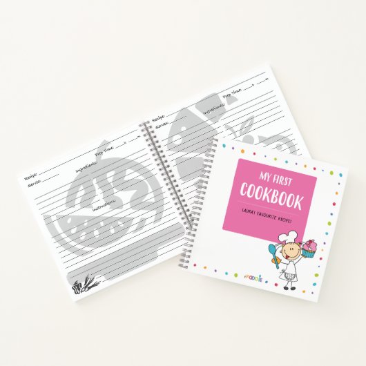 "MY EERSTE COOKBOOK" - Speciaal Kinder Recipieboek Notitieboek (Binnen)