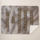 My Emotional Support Blanket - Fuzzy Brown -Sherpa Sherpa Deken (Voorkant (horizontaal))