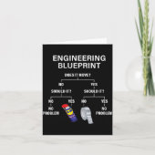 My Engineering Blueprint - Funny Engineer  Kaart (Voorkant)
