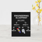 My Engineering Blueprint - Funny Engineer  Kaart (Gele Bloem)