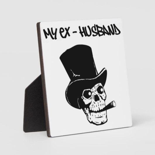 "MY EX-HUSBAND" SKULLHEAD FOTOPLAAT (Voorkant)