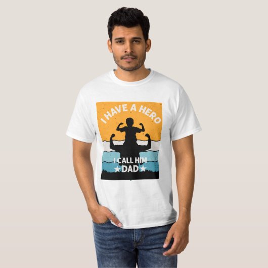 MY FATHER IS A HERO T-SHIRT (Voorkant volledig)