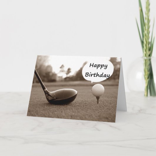 MY FAVOIRE GOLFER ON HIS BIRTHDAY KAART (Voorkant)