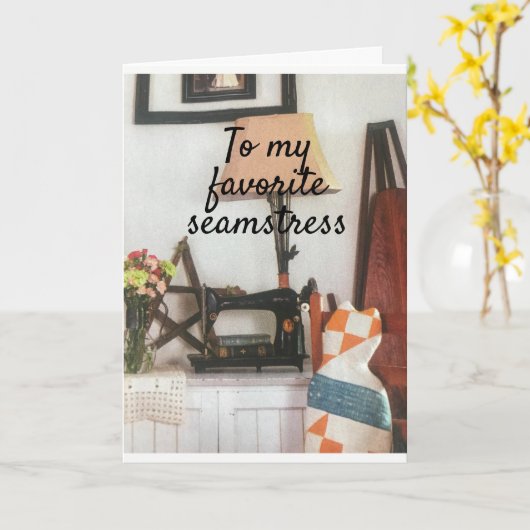 * MY FAVOIRE SEAMSTRESS** ON VALENTINE'S DAY KAART (Gele Bloem)