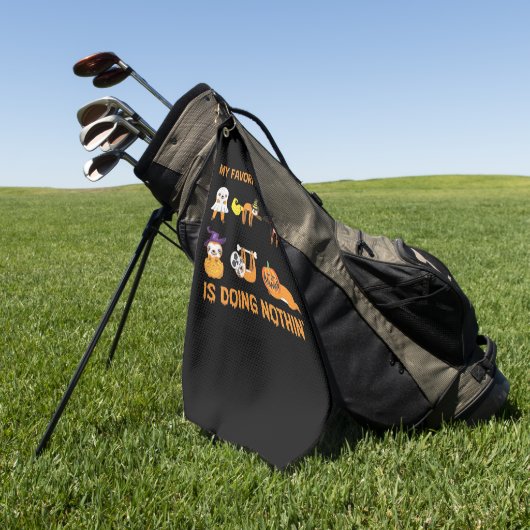 My Favorite Activity Is Doing Nothin' Retro Sloth  Golfhanddoek (Groen)