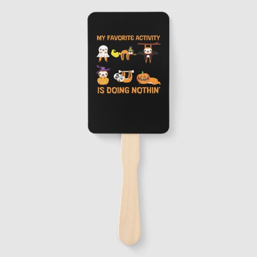 My Favorite Activity Is Doing Nothin' Retro Sloth Handwaaier (Voorkant)