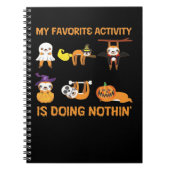 My Favorite Activity Is Doing Nothin' Retro Sloth Notitieboek (Voorkant)