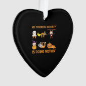 My Favorite Activity Is Doing Nothin' Retro Sloth  Ornament (voorkant)