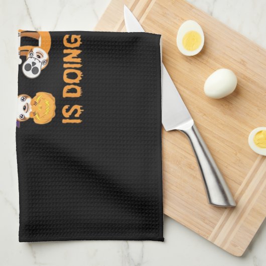 My Favorite Activity Is Doing Nothin' Retro Sloth Theedoek (Quarter Fold)