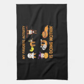 My Favorite Activity Is Doing Nothin' Retro Sloth Theedoek (Verticaal)