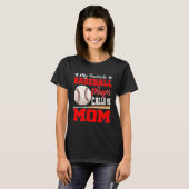 My Favorite Baseball Player Calls Me Mom Cute Moth T-shirt (Voorkant volledig)