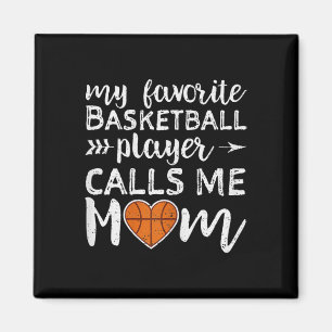 My Favorite Basketball Player Calls Me Mom Vintage Magneet