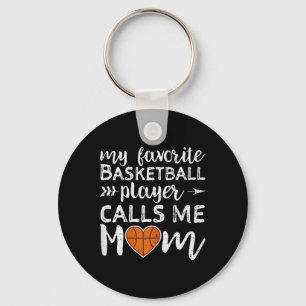 My Favorite Basketball Player Calls Me Mom Vintage Sleutelhanger