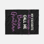 My Favorite Blessings Call Me Bonus Grandma Mother Fleece Deken (Voorkant (Horizontaal))