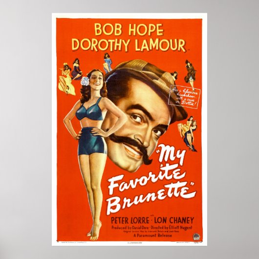 "My Favorite Brunette" —  Movie Poster (Voorkant)