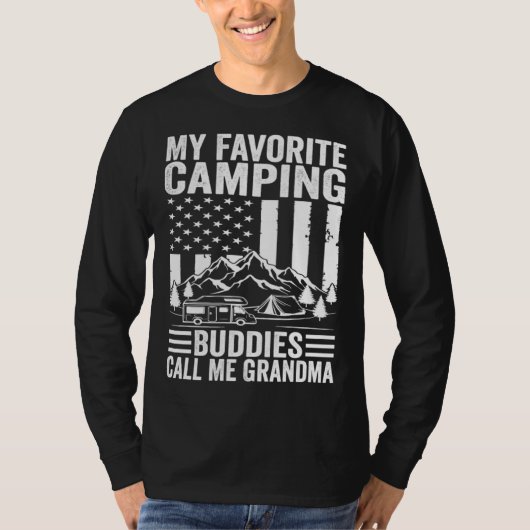 My Favorite Camping Buddies Call Me Grandma Americ T-shirt (Voorkant)