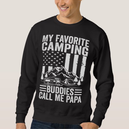 My Favorite Camping Buddies Call Me Papa American  Trui (Voorkant)