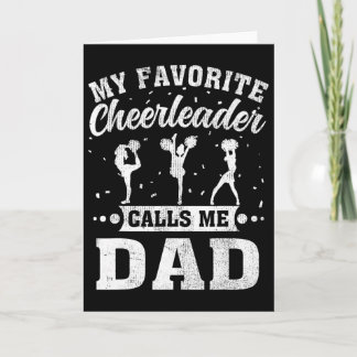 My Favorite Cheerleader Calls Me Dad Father's Day  Kaart