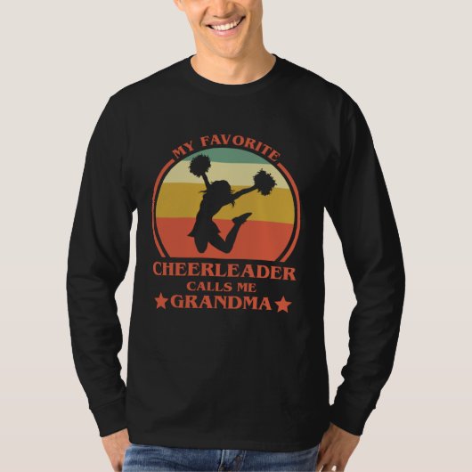 My Favorite Cheerleader Calls Me Grandma Cheer Gra T-shirt (Voorkant)