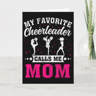 My Favorite Cheerleader Calls Me Mom Mother's Day  Kaart