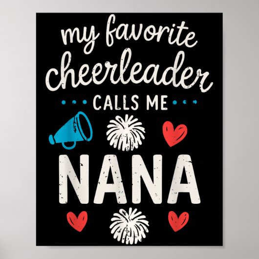 My Favorite Cheerleader Calls Me Nana Grandma Chee Poster (Voorkant)
