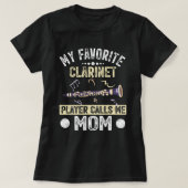 My Favorite Clarinet Player Calls Me Mom Marching T-shirt (Design voorkant)