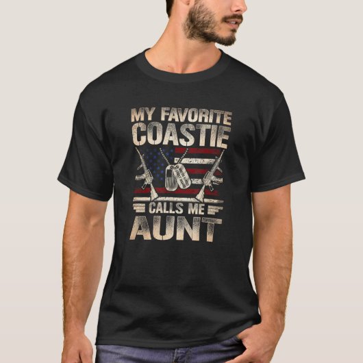My Favorite Coast Guard Calls Me Aunt Proud Coast  T-shirt (Voorkant)