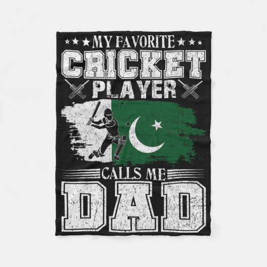 My Favorite Cricket Player Calls Me Dad Pakistan F Fleece Deken (Voorkant)