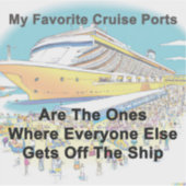 My Favorite Cruise Ports Sticker (Voorkant)