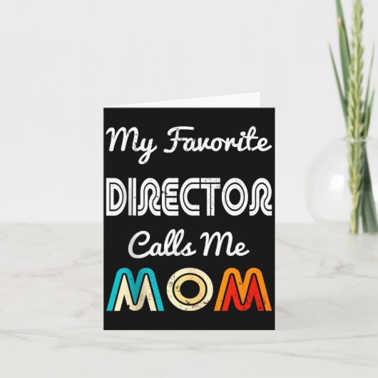 My Favorite Director Calls Me Mom Funny Movie &amp Kaart (Voorkant)