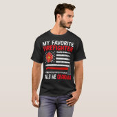 My Favorite Firefighter Calls Me Grandma Firefight T-shirt (Voorkant volledig)