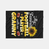 My Favorite Football Player Calls Me Granny  Fleece Deken (Voorkant (Horizontaal))